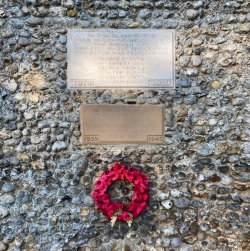 War Memorial at All Saints Church, Bodham, North Norfolk, UK