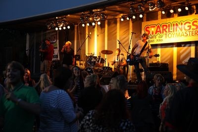 Evening Rock Bodham band at Bodham, North Norfolk, UK