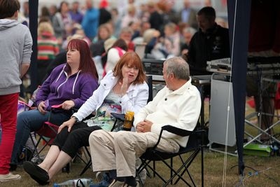 Crowds at Rock Bodham, North Norfolk, UK