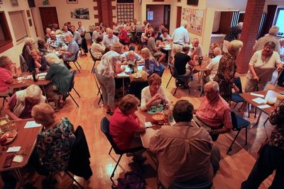 Quiz night in the village hall at Bodham, North Norfolk, UK