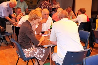 Fish and Chip Night in hall at Bodham, North Norfolk, UK