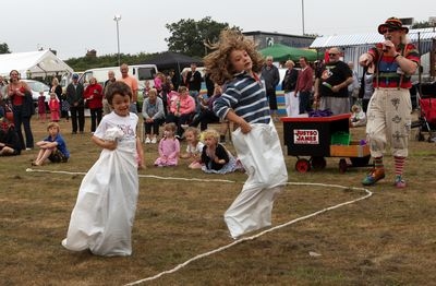 Sack Race at Bodham, North Norfolk, UK