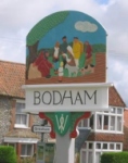 Old Bodham Village Sign, Bodham, North Norfolk, UK